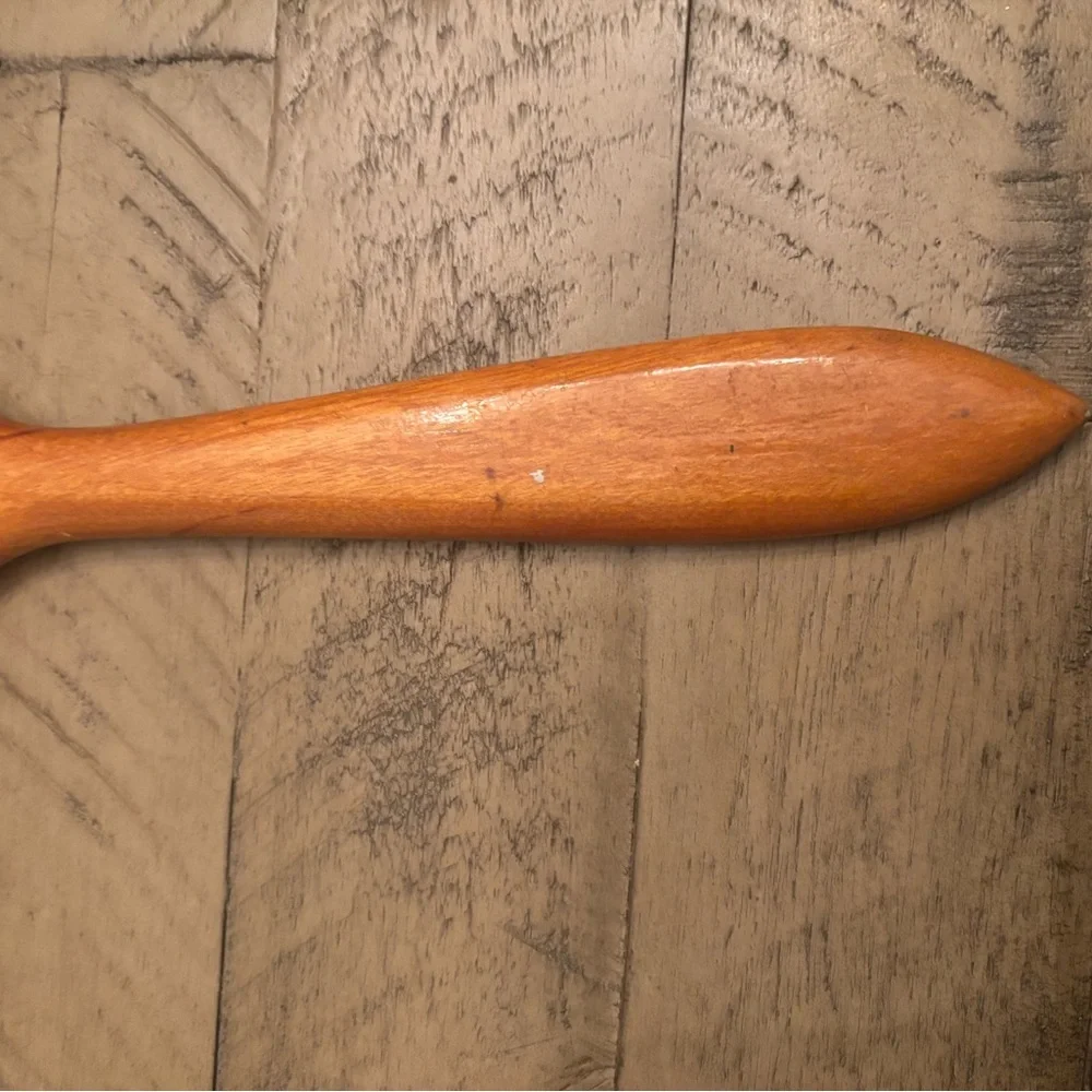 Vintage Wooden Hand Mirror